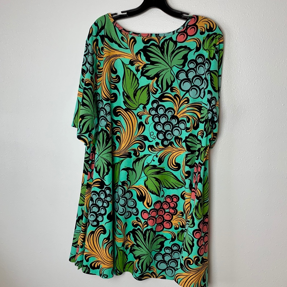 LuLaRoe mint background with grapes 🍇 3XL - Picture 3 of 5